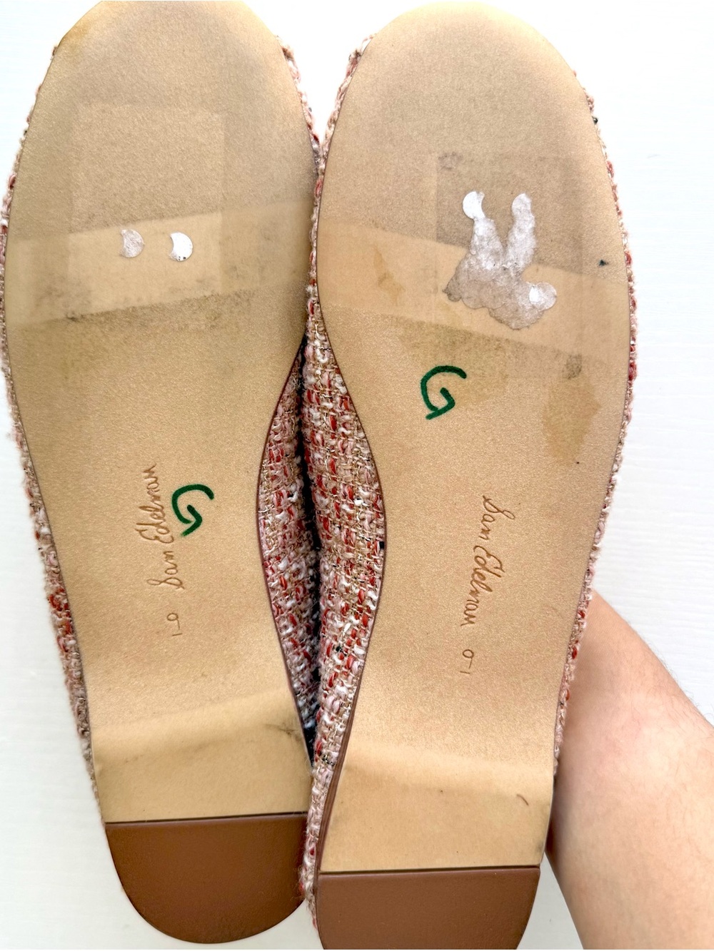 NWOT Sam Edelman Pink Tweed Ballet Flats SIZE 9 - Picture 8 of 8
